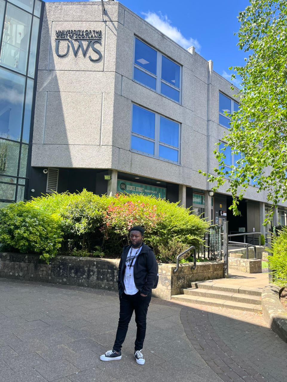 Evans Adjei, student story for University of the West of Scotland
